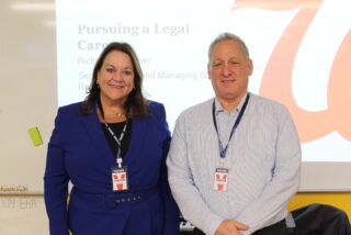 Over 30 students joined us for an impactful lunch and learn session this afternoon, and the level of engagement was outstanding!

Thank you to Rich Steiner (Senior Director & Managing Counsel – Real Estate Law, Walgreens) and Hon. Virginia M. Kendall, Chief Judge, U.S. District Court, for sharing your experiences and helping students envision their future in the legal profession