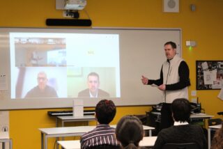 Yesterday’s Lunch and Learn session looked a little different!
In the spirit of utilizing technological resources, this month’s Lunch and Learn took place via Zoom, with our presenters speaking to our students about AI in the Workplace.
This is a very current subject for many workplaces across the country and world, and it sparked great dialogue between our students and the presenters.
Thank you to Igor Vasquez, BTS Associate Director at AbbVie, and Eric Stortz, Vice-President and Associate CIO of DeVry University, for taking the time to engage with our students!