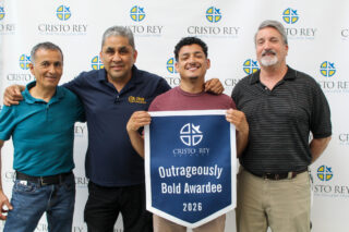 Outrageously bold. Deeply deserved.

This year, our incredible Facilities Team was honored by the @cristoreynetwork with an **Outrageously Bold Award**, a national recognition celebrating Cristo Rey colleagues who embody bold hope, radical love, and tireless commitment to our shared mission.

Congratulations to Martin Cervantes-Alvarez, Mickey Lakatos, Daniel Galvan, and Bryan Torres!

Every day, this team shows up with care, excellence, humility, and heart, creating a safe, welcoming, and beautiful environment where our students, faculty, staff, and families can thrive.

Their work is often behind the scenes, but its impact is everywhere.

Please join us in celebrating this well-earned national recognition for a team that makes Cristo Rey St. Martin stronger every single day! 👏

#weareCRSM #CristoReyNetwork #OutrageouslyBold #FacilitiesTeam #BoldHope #RadicalLove #CRSM #cristoreyoutrageouslybold