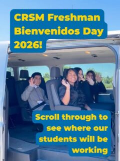The wait is over!

On Monday, we celebrated Bienvenidos Day, the new name for our Work Study Assignment Day, where students officially learned their Corporate Work Study Program placements for the year!

Swipe through for a sneak peek at some of the amazing places our students will be working, including:
✨ @abbvie 
✨ @abbottglobal 
✨ @rustoleum
✨ @baxter_intl 
✨ @chicagobotanic Garden
✨ Joel Kennedy Constructing Corp.
✨ L. Marshall Roofing
✨ Prairie Crossing Charter School
✨ @elawa_farm
✨ @asafeplaceforhelp 

Congratulations to all of our students as they begin another exciting year of learning, growing, and representing CRSM in workplaces across our community. We can’t wait to see all you’ll accomplish!

#weareCRSM #CorporateWorkStudy #CareerReady #FutureLeaders